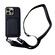 iPhone 16 Pro Card Slot Liquid Silicone Phone Case with Lanyard - Black