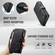 iPhone 16 Pro CaseMe C30 Card Slots Zipper Wallet Leather Phone Case - Black