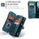 iPhone 16 Pro CaseMe C30 Card Slots Zipper Wallet Leather Phone Case - Blue