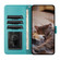 iPhone 16 Pro Cat Embossing Pattern Leather Phone Case with Lanyard - Blue