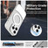 iPhone 16 Pro Color Blocking Series MagSafe Magnetic PC Hybrid TPU Phone Case - White