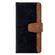 iPhone 16 Pro Color Stitching Skin Feel Leather RFID Blocking Phone Case - Black