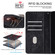 iPhone 16 Pro Color Stitching Skin Feel Leather RFID Blocking Phone Case - Black