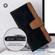 iPhone 16 Pro Color Stitching Skin Feel Leather RFID Blocking Phone Case - Black
