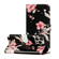 iPhone 16 Pro Colored Drawing Marble Pattern Leather Phone Case - Azalea