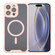 iPhone 16 Pro Colorful Two-Color Lens Film MagSafe Magnetic Horn Acrylic+TPU Case - Pink