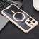 iPhone 16 Pro Colorful Two-Color Lens Film MagSafe Magnetic Horn Acrylic+TPU Case - Pink