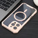 iPhone 16 Pro Colorful Two-Color Lens Film MagSafe Magnetic Horn Acrylic+TPU Case - Pink