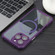iPhone 16 Pro Colorful Two-Color Lens Film MagSafe Magnetic Horn Acrylic+TPU Case - Purple