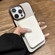 iPhone 16 Pro Contrast Color Imitation Wood Texture MagSafe Phone Case - Sky Blue