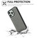 iPhone 16 Pro Cowhide Texture Back Cover Phone Case - Grey
