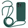 iPhone 16 Pro Crossbody Lanyard Liquid Silicone Case - Pine Needle Green
