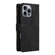 iPhone 16 Pro Crossbody Multi-card Slot Wallet Zipper Leather Phone Case - Black