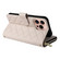 iPhone 16 Pro Crossbody Rhombic Zipper Tower Buckle Leather Phone Case with Lanyard - Beige