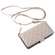 iPhone 16 Pro Crossbody Rhombic Zipper Tower Buckle Leather Phone Case with Lanyard - Beige