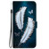 iPhone 16 Pro Crystal Texture Colored Drawing Leather Phone Case - White Butterfly Feathers
