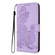 iPhone 16 Pro Datura Flower Embossed Flip Leather Phone Case - Purple