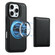 iPhone 16 Pro Denior Carbon Fiber Texture Leather Card Bag MagSafe Phone Case - Black