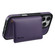 iPhone 16 Pro Denior Carbon Fiber Texture Leather Card Bag MagSafe Phone Case - Purple