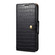 iPhone 16 Pro Denior Crocodile Texture Oil Edge Leather Phone Case - Black