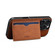 iPhone 16 Pro Denior D08 PU Single Card Slot Holder Phone Case - Brown