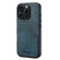 iPhone 16 Pro Denior D09 PU Dual Card Slot Back Cover Phone Case - Blue