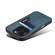 iPhone 16 Pro Denior D09 PU Dual Card Slot Back Cover Phone Case - Blue