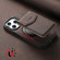iPhone 16 Pro Denior D20 Skin Feel MagSafe Holder Detachable Card Slot Phone Case - Brown