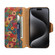 iPhone 16 Pro Denior Flower Language Series Cork Fabric Oil Edge Leather Phone Case - Spring