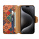 iPhone 16 Pro Denior Flower Language Series Cork Fabric Oil Edge Leather Phone Case - Winter