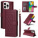 iPhone 16 Pro Diamond Lattice Leather Flip Phone Case - Wine Red