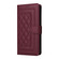 iPhone 16 Pro Diamond Lattice Leather Flip Phone Case - Wine Red