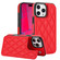 iPhone 16 Pro Double Buckle Rhombic PU Leather Phone Case - Red