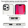 iPhone 16 Pro Double Buckle Rhombic PU Leather Phone Case - White
