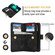 iPhone 16 Pro Dream 9-Card Zipper Wallet RFID Leather Phone Case with Lanyard - Black