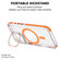 iPhone 16 Pro Dual-Color Clear Acrylic Hybrid TPU Lens Flip Holder MagSafe Phone Case - Purple