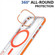 iPhone 16 Pro Dual-Color Clear Acrylic Hybrid TPU Lens Flip Holder MagSafe Phone Case - Purple