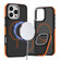 iPhone 16 Pro Dual-Color Skin Feel MagSafe Phone Case - Black Orange