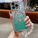 iPhone 16 Pro Dual-Love Feather Gradient Glitter Bracelets Magsafe TPU Phone Case - Green