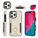 iPhone 16 Pro Elastic Card Bag Ring Holder Phone Case - White