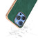 iPhone 16 Pro Electroplated Frame PU Leather Full Coverage Phone Case - Green