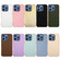 iPhone 16 Pro Electroplated Frame Woven Texture PU Phone Case - Light Green