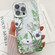 iPhone 16 Pro Electroplating Flowers Plants Texture TPU Phone Case - Green Plants FL5