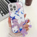 iPhone 16 Pro Electroplating Flowers Plants Texture Wristband TPU Phone Case - Bougainvillea FL8