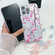 iPhone 16 Pro Electroplating Flowers Plants Texture Wristband TPU Phone Case - Bougainvillea FL8