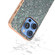 iPhone 16 Pro Electroplating Frame Colorful Glitter Phone Case - Black Green