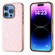 iPhone 16 Pro Electroplating Frame Colorful Glitter Phone Case - Pink