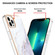 iPhone 16 Pro Electroplating Marble Pattern Dual-side IMD TPU Shockproof Phone Case  - White 006