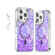 iPhone 16 Pro Epoxy Glitter MagSafe Magnetic TPU Phone Case - Purple
