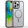 iPhone 16 Pro Frosted Lens Holder MagSafe Magnetic Phone Case - Grey